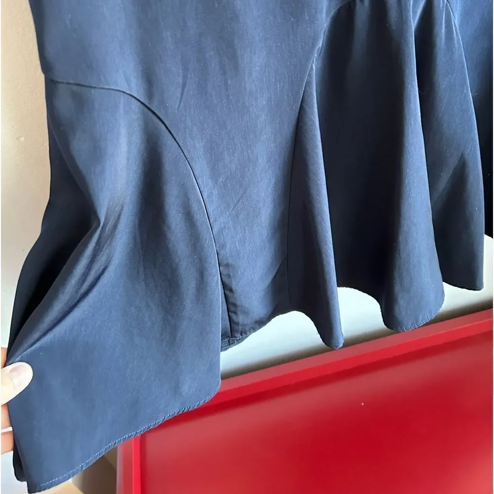J.CREW Indigo Flounce Dress